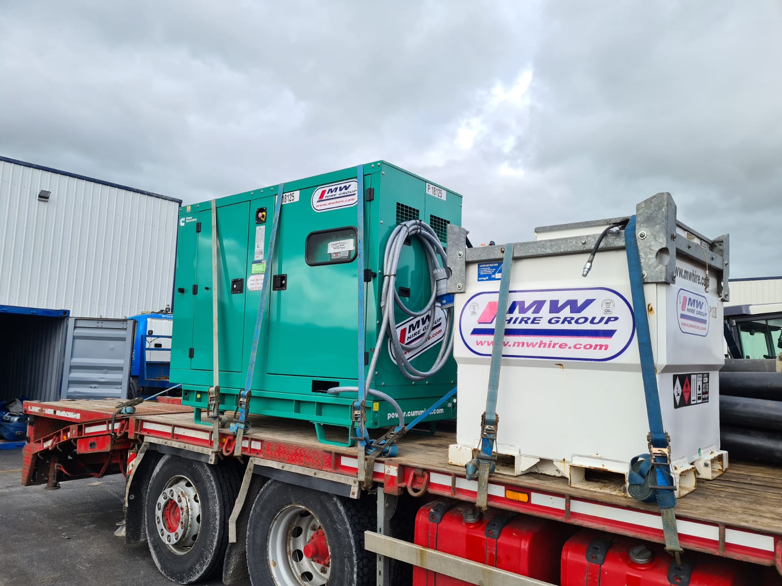 66 KVA and fuel tank heading to Co Louth